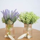 Kit 2 Arranjos Lavanda Artificial No Vaso Âmbar |formosinha